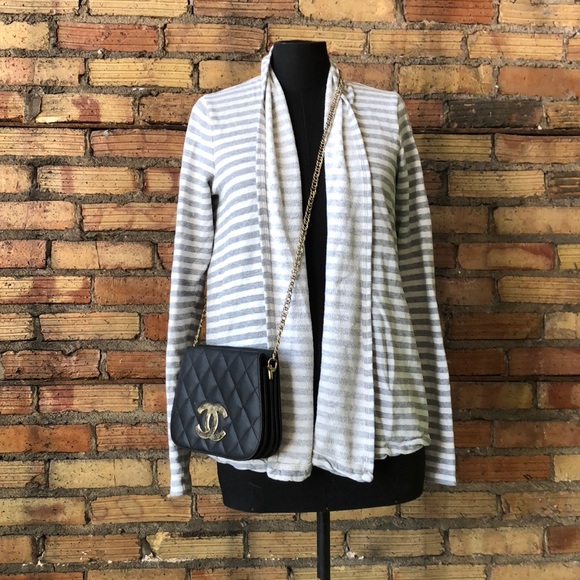 Theory Nordstrom striped open front sweatshirt - Picture 1 of 4